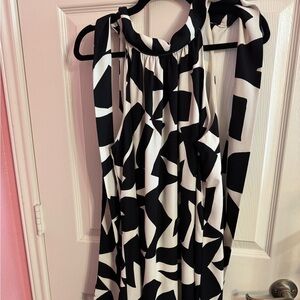 New York & Company Monochrome Patterned Dress
